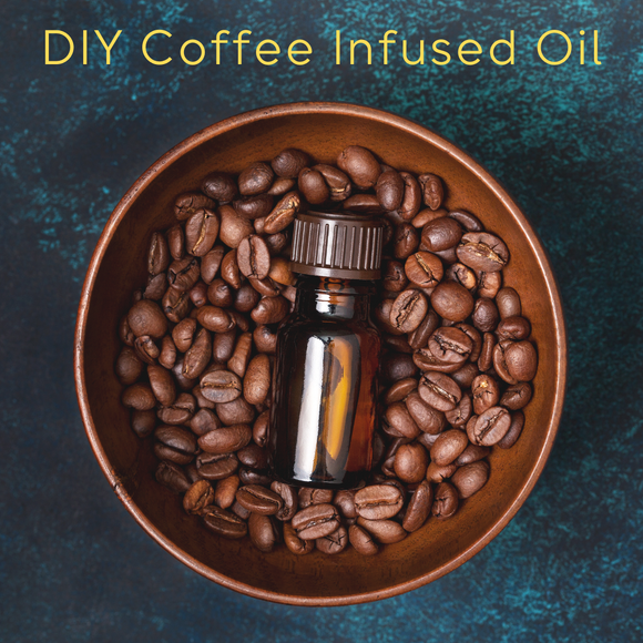 DIY coffee infused oil. Simple, antioxidant rich  facial oil you can make at home. Clean Beauty. Natural skincare. Coffee oil.
