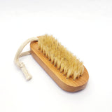 Wooden natural bristle nail brush, eco-friendly bath accessory
